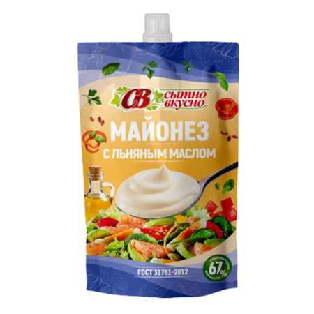 Майонез с льняным маслом «Полезно и вкусно»