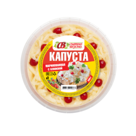 Капуста маринованная с клюквой