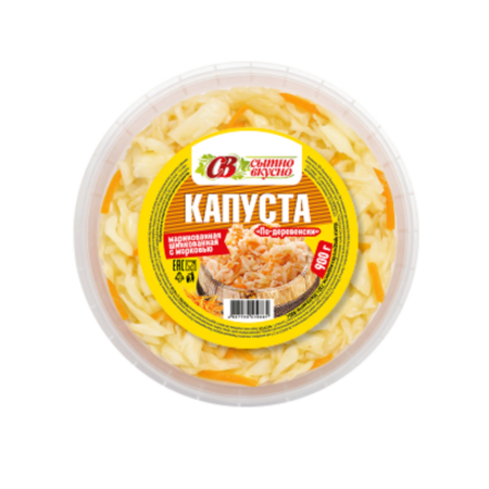 Капуста маринованная шинкованная с морковью «По-деревенски»