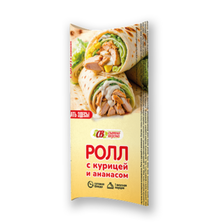 Ролл с курицей и ананасом
